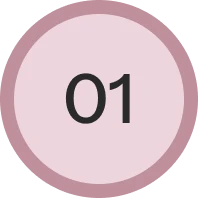 Number one in pink circle