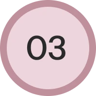 Circular icon displaying number three
